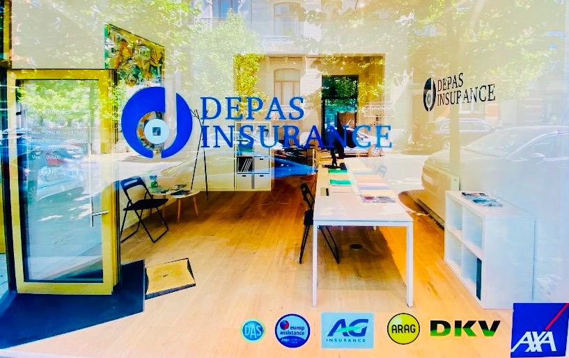 Bureau Depas Insurance à Ixelles, Bruxelles — accueil clair et chaleureux.